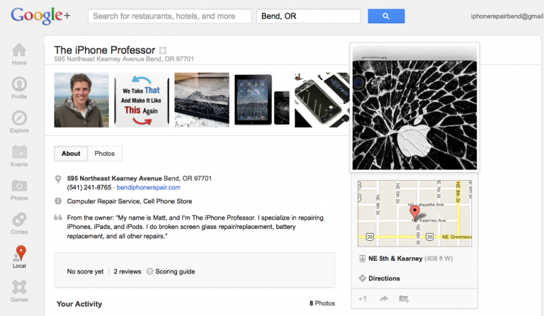 Google Maps Listing